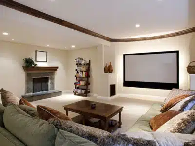 Basement remodel to remove a wall and expand home theater