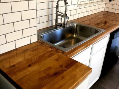 Newly installed kitchen sink