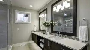 double floating bathroom vanity