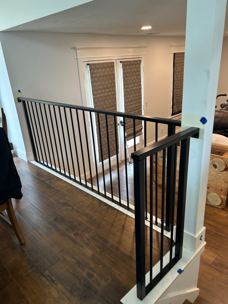 New metal handrails installed in this Draper, Utah kitchen by Allied Remodeling Contractors. 